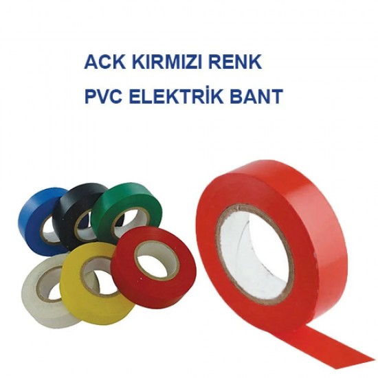 ACK AY90-00104 Kırmızı Pvc Elektrik İzolasyon Bandı