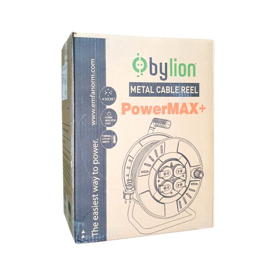 Bylion MME-40325-F 3x2,5 40mt Kablolu Metal Seyyar Kablo Makarası