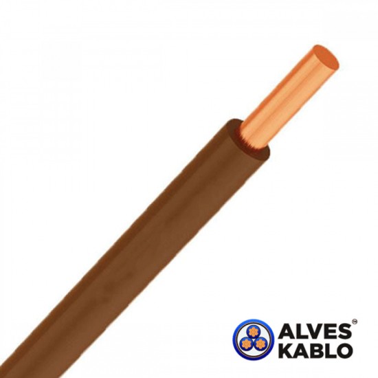Alves 6 mm PVC İzoleli Tesisat NYA Kablo Kahverengi