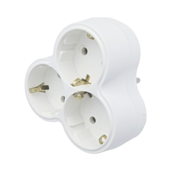 Arvia Beyaz Sıva Üstü Üçlü Golyat Priz 40 01 1000 004