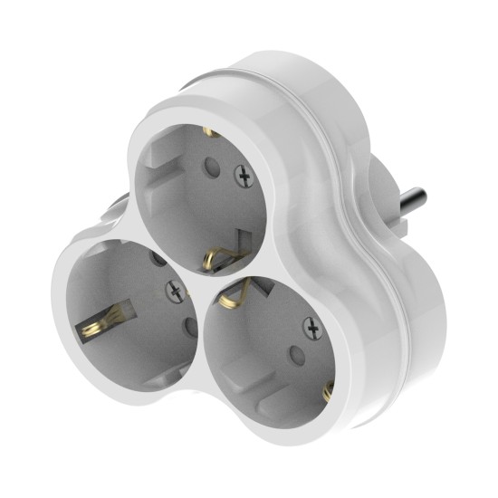 Arvia Beyaz Sıva Üstü Üçlü Golyat Priz 40 01 1000 004