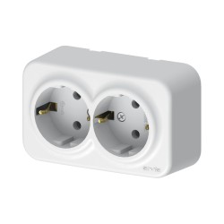 Arvia Aria Beyaz Sıva Üstü İkili Topraklı Priz 25 01 1000 907