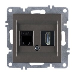 Arvia Karen Antrasit Data Cat6 + HDMI Prizi Modül + Kapak - 50 06 2000 255