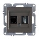 Arvia Karen Antrasit Data Cat6 + HDMI Prizi Modül + Kapak - 50 06 2000 255