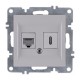 Arvia Karen Beyaz Data Cat6 + USB Type C Data Prizi Modül + Kapak - 50 01 1000 258