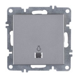 Arvia Karen Silver Işıklı Light Anahtarı Modül + Kapak - 50 03 2000 206