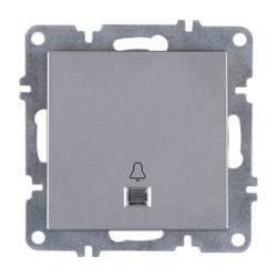 Arvia Karen Silver Işıklı Zil Anahtarı Modül + Kapak - 50 03 2000 141