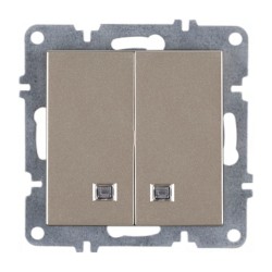 Arvia Karen Titanyum Işıklı Komütatör Modül + Kapak - 50 05 2000 203