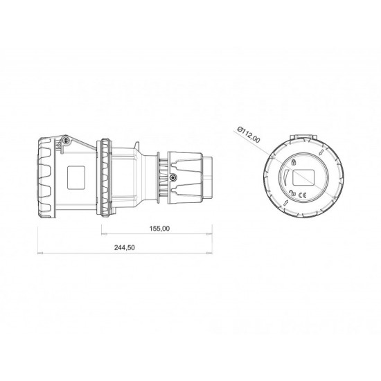 Bemis IP67 RS Serisi CEE Norm 4/63A Uzatma Priz 380V - 450V BC1-4504-7312