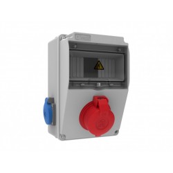 Bemis IP44 1 Adet Ön 3/25A 380V 2 Adet Yan 1/16A 220V Prizli Halogen Free V7 Kombinasyon Kutusu BH5-2105-2020