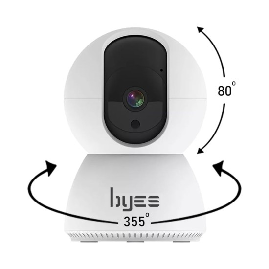 Byes BY71-100 Akıllı Wi-Fi Kamera X100 – 1080p Gece Görüşlü, Otomatik İzleme