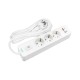 Byes BY80-140 3'lü Anahtarlı USB Hızlı Şarjlı 2m Kablolu Topraklı Priz | 20W PD QC Destekli