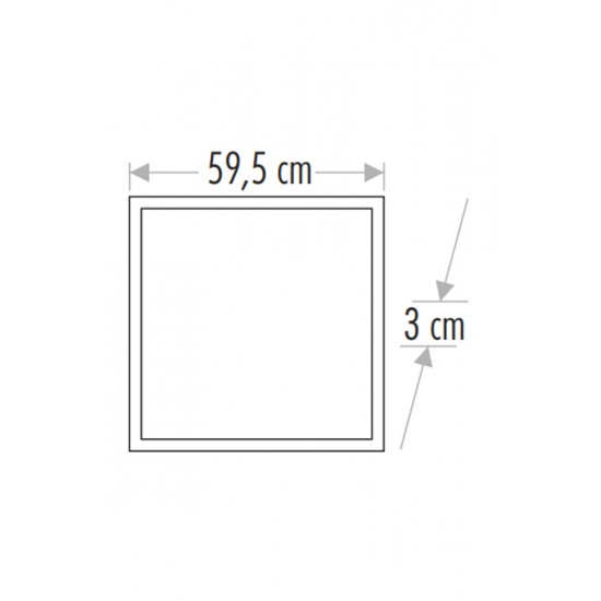 Cata 5287 40W 60x60 Sıva Altı Backlight CLIP IN Led Panel Armatür 6400K Beyaz Işık (Sadece Mağazadan Teslim)