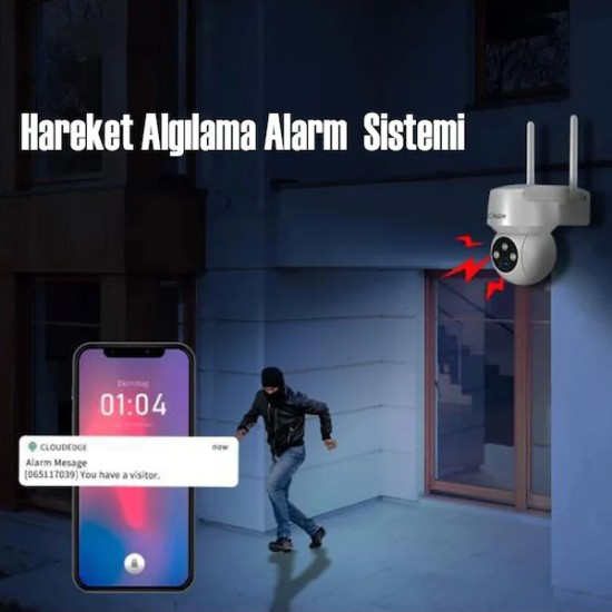 Cata Hareket Sensörlü Akıllı Dış Mekan Güvenlik Kamerası CT-4051