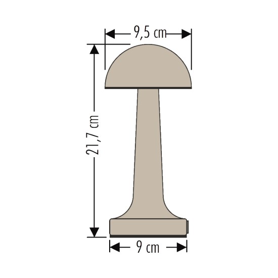 Cata CT-8428 Lizbon Siyah 3 Renkli Dokunmatik Masa Lambası - Şarjlı Dimlenebilir