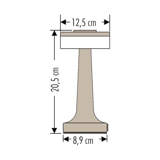 Cata CT-8435 Oslo Bronz 3 Renkli Dokunmatik Masa Lambası - Şarjlı Dimlenebilir