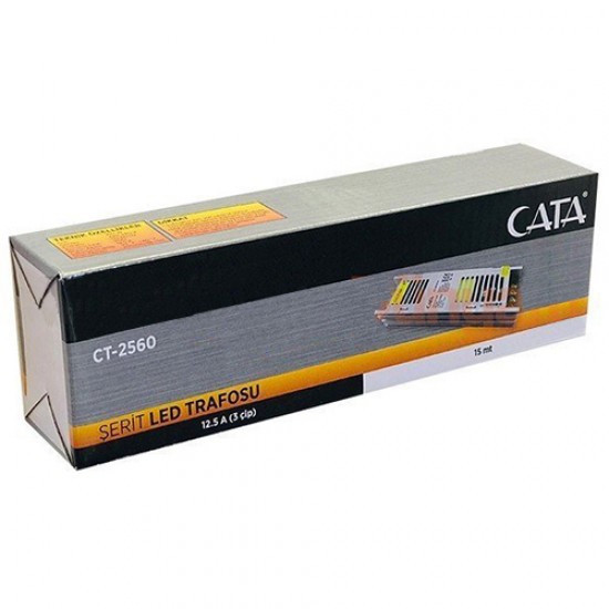 Cata 12,5 Amper Slim Şerit Led Trafosu 150w CT-2560