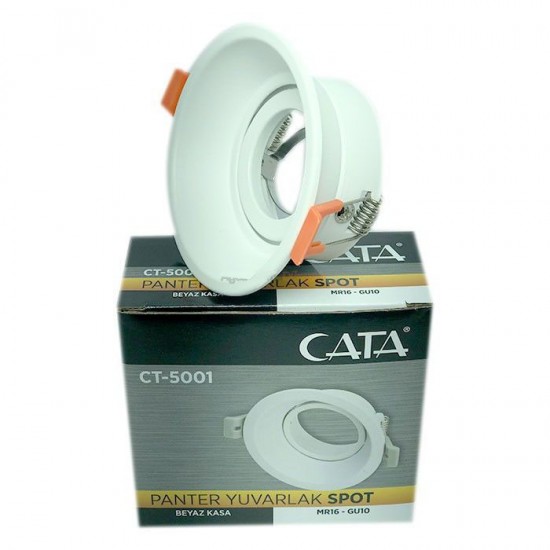 Cata CT-5001 Panter Yuvarlak Beyaz Renk Spot Kasa