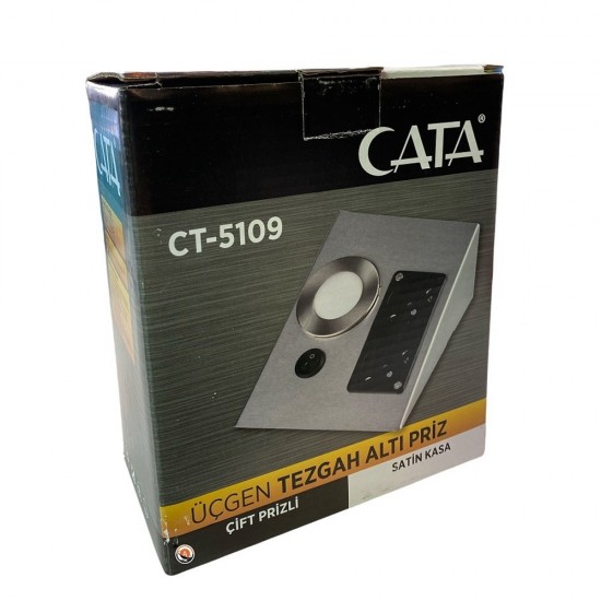 Cata CT-5109 1W Ledli Çift Prizli Tezgah Altı Spot Aydınlatma Beyaz Işık