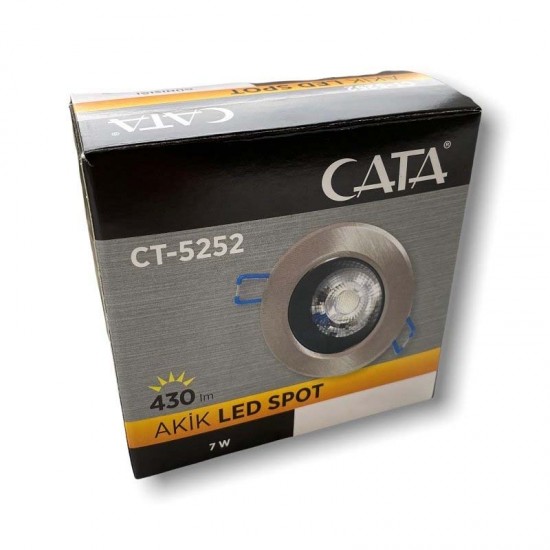 Cata CT-5252 7W Cob Led Akik Yuvarlak Spot Armatür 6400K Beyaz