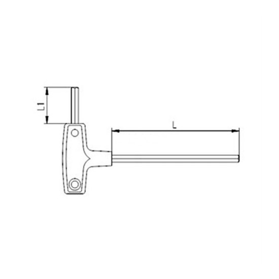 İzeltaş 4921 22 0030 3 mm T Tipi Yuvarlak Başlı Allen Anahtar