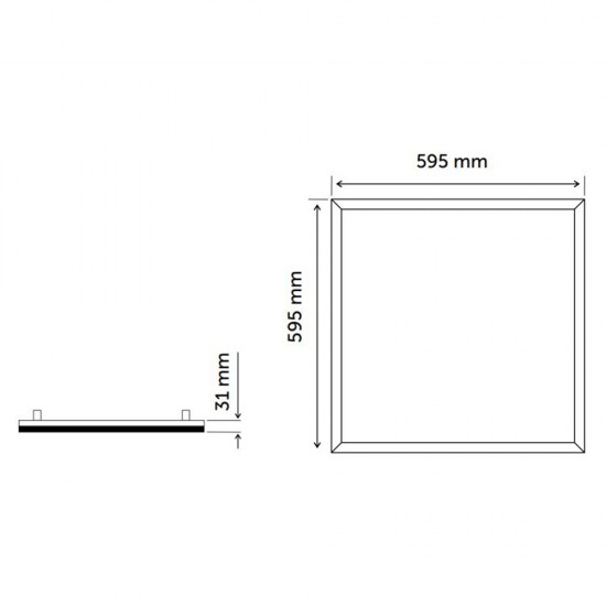 İnoled 40W 60X60 Sıva Altı Backlight Led Panel 4000K Ilık Beyaz İN-TLS-4272-03 (Sadece Mağazadan Teslim)