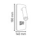 Maxled 2xUSB Siyah Yatak Başı Led Aplik 3000K MX-7700