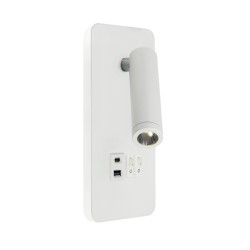 Maxled 2xUSB Beyaz Yatak Başı Led Aplik 3000K MX-7701
