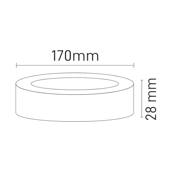 Maxled MX-1043 12W Yuvarlak Sıva Üstü Led Panel 4000K