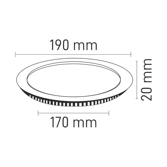 Maxled MX-1012 15W Yuvarlak Sıva Altı Led Panel 4000K
