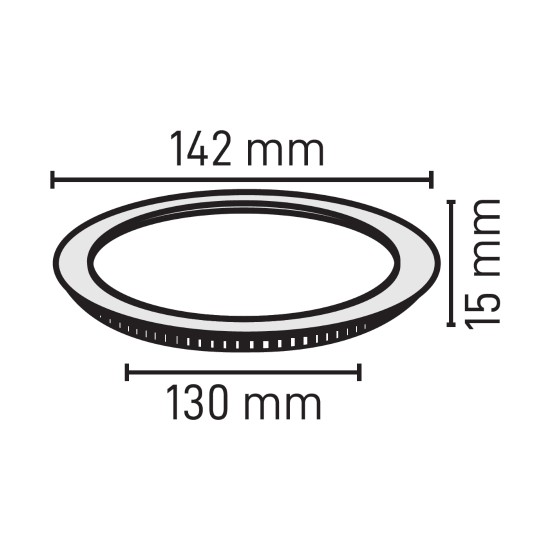Maxled MX-1020 9W Siyah Kasa Yuvarlak Sıva Altı Led Panel 4000K