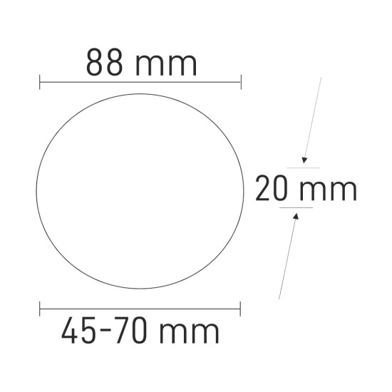 Maxled MX-1038 9W Yuvarlak Sıva Altı Ayarlanabilir Geçmeli Backlight Led Panel 3000K Günışığı