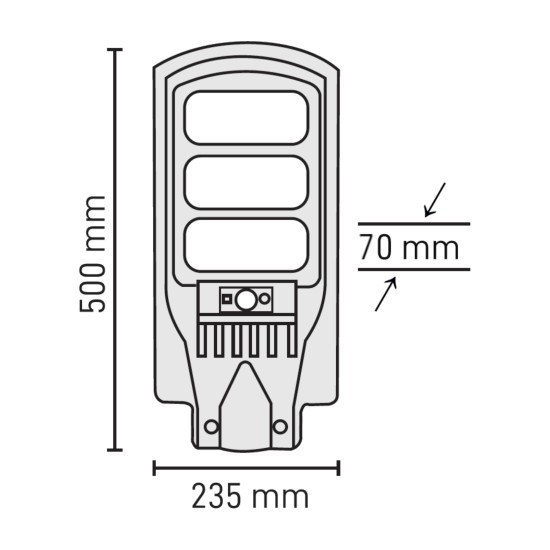 Maxled MX-9044 150W Kumandalı Solar Sokak Armatürü