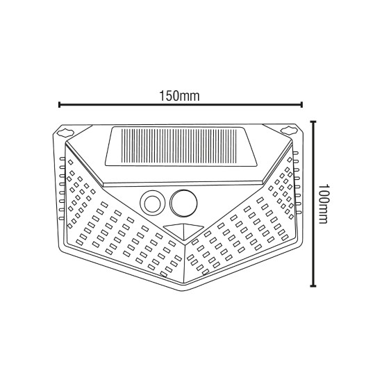 Maxled MX-9002 40W Sensörlü Solar Led Aplik 6500K