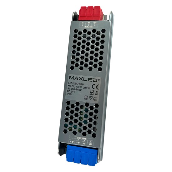 Maxled MX-3124 24V Slim Kasa Trafo 8.5A 200W