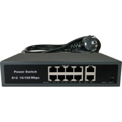 Multitek IP İnterkom PS19-SWITCH, Adaptör 18VDC 120W ve 8 Port Switch 2 Adet Up Downlink Port 9G 06 03 0001