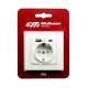 Mutlusan Rita Beyaz USB + Type-C Topraklı Priz - 2.4A Hızlı Şarjlı