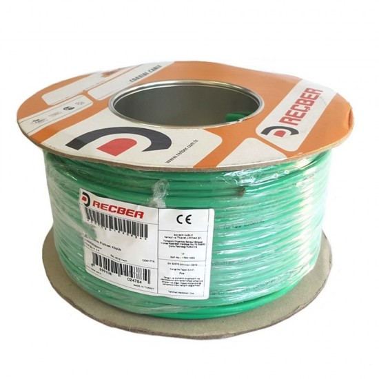 Reçber 307059 Koaksiyel Kablo RG 6 U/6 PHY-PVC Cu/Cu Yeşil  - 100 Metre