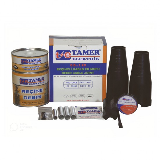 Tamer 3x95+50 1kV Bakır İletkenli Reçineli Ek Muf E1 39550