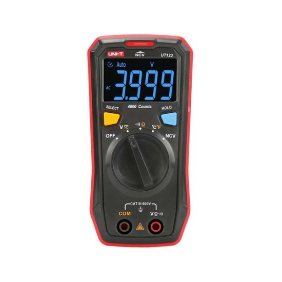 Unit UT123 Cepte Taşınabilir Dijital Led Ekranlı Multimetre Ölçü Aleti