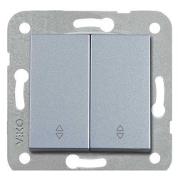 Viko 92605017 Novella/Trenda Gümüş Komütatör Vavien Düğme (Mekanizma Hariç)