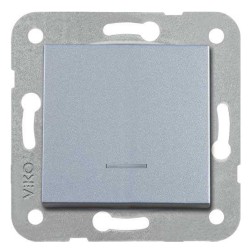 Viko 92605019 Novella/Trenda Gümüş Işıklı Anahtar Düğme (Mekanizma Hariç)