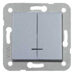 Viko 92605050 Novella/Trenda Gümüş Işıklı Komütatör Düğme (Mekanizma Hariç)