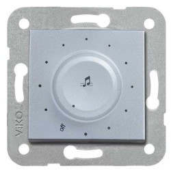 Viko 92605054 Novella/Trenda Gümüş Müzik Yayın Düğme (Mekanizma Hariç)