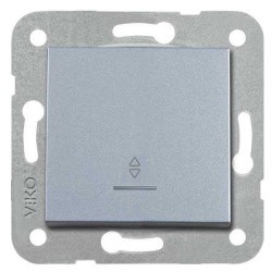 Viko 92605063 Novella/Trenda Gümüş Işıklı Vavien Düğme (Mekanizma Hariç)