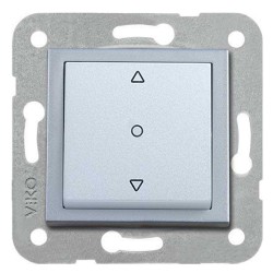 Viko 92605072 Novella/Trenda Gümüş Tek Düğmeli Jaluzi Kumanda Düğme (Mekanizma Hariç)