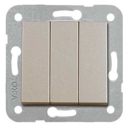 Viko 92605168 Novella/Trenda Saten Üçlü Anahtar Düğme (Mekanizma Hariç)