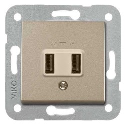 Viko 92605209 Novella/Trenda Bronz USB Şarj Prizi Düğme (Mekanizma Hariç)  