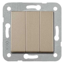 Viko 92605268 Novella/Trenda Bronz Üçlü Anahtar Düğme (Mekanizma Hariç)