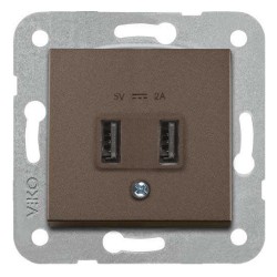 Viko 92605309 Novella/Trenda Antrasit USB Şarj Prizi Düğme (Mekanizma Hariç)  